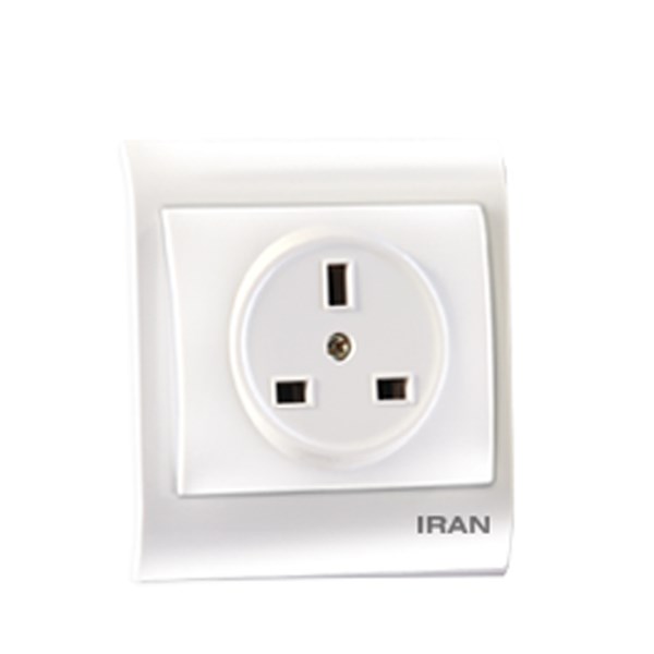 پریز برق BS-1363 ایران الکتریک مدل 2009 سفید