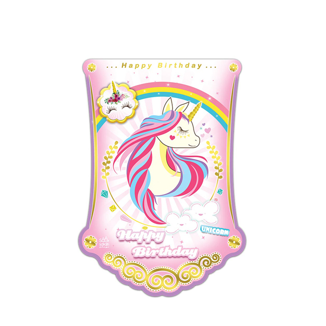 ریسه پرچمی تم تولد سور ساتان طرح اسب تک شاخ مدل Unicorn