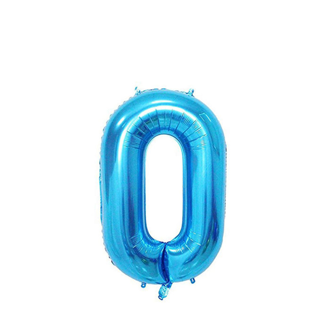 بادکنک فویلی عدد 0 آبی 32 اینچی