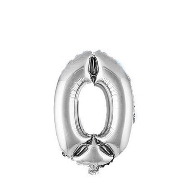 بادکنک فویلی عدد 0 نقره ای 32 اینچی