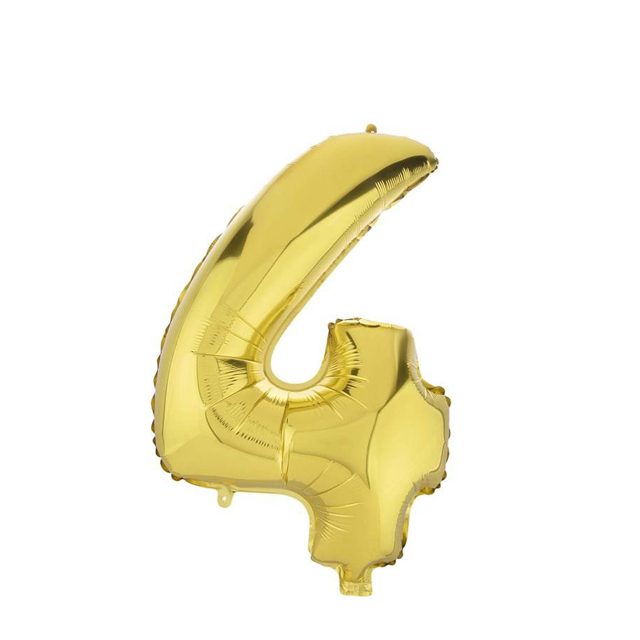 بادکنک فویلی عدد 4 طلایی 32 اینچی