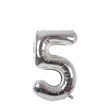 بادکنک فویلی عدد 5 نقره ای 32 اینچی