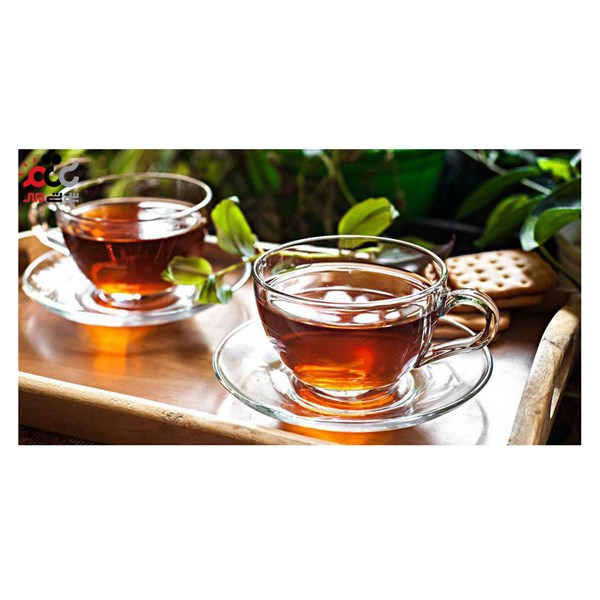 فنجان و نعلبکی بلور کاوه مدل مرجان بسته 6 عددی