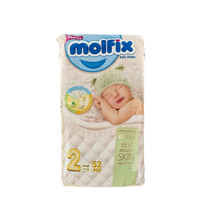پوشک کامل بچه مولفیکس سایز 2 تعداد 52 عددی