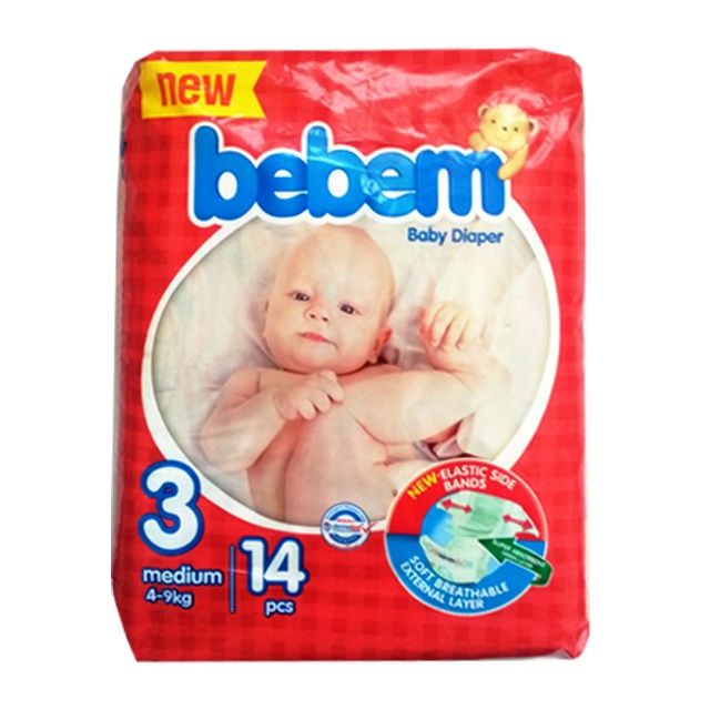 پوشک ببم سایز 3 تعداد 14 عددی