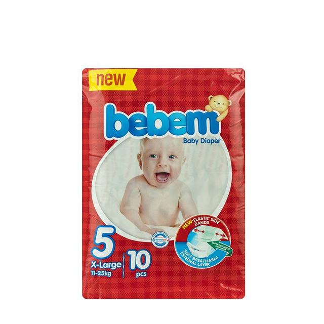 پوشک ببم سایز 5 تعداد 10 عددی