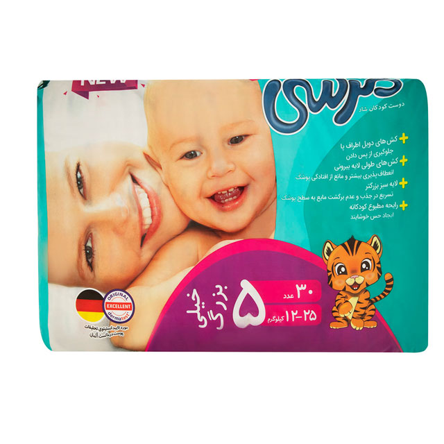 پوشک کودک مرسی مدل Junior سایز 5 بسته 30 عددی