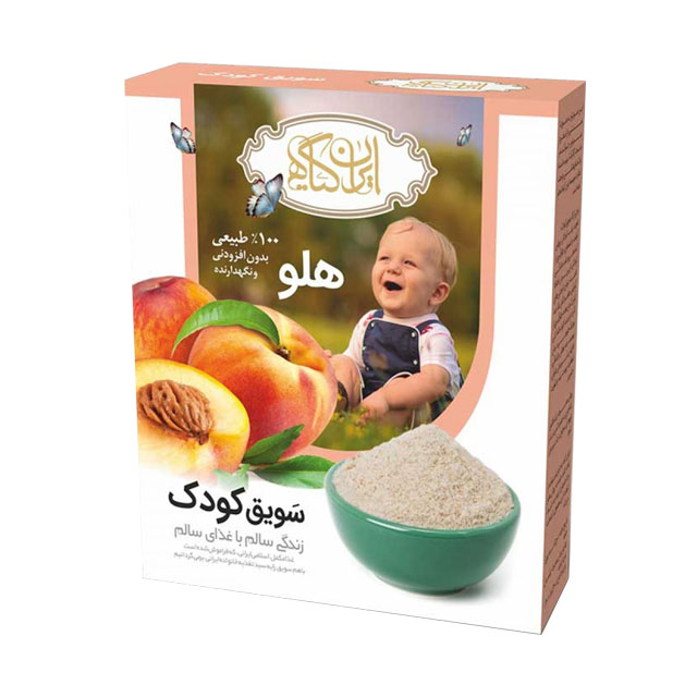 سویق کودک با طعم هلو ایران گیاه 200 گرمی