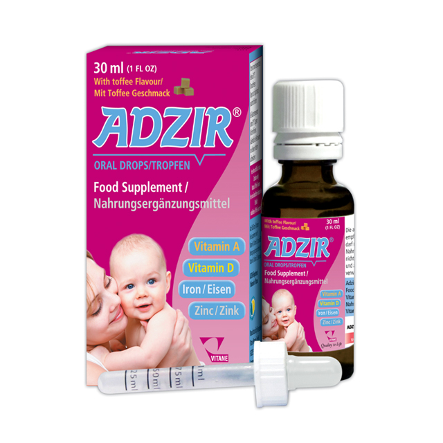 قطره خوراکی تقویتی آدزیر 30 میلی لیتری