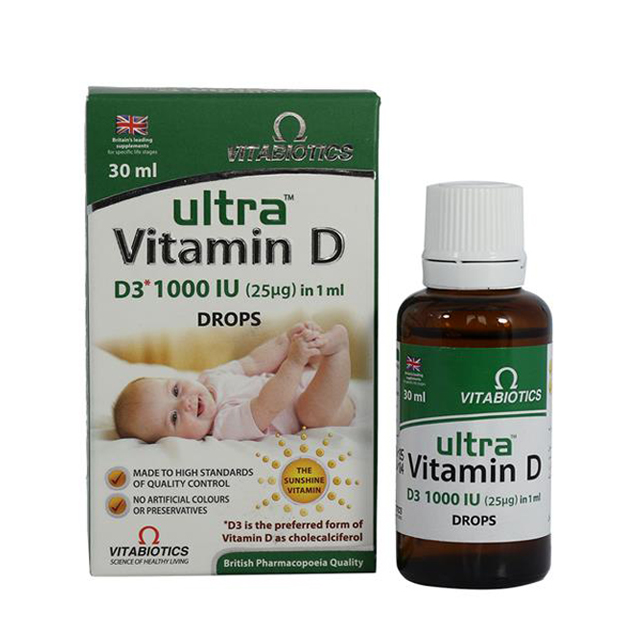قطره خوراکی ویتامین D3 اولترا 30 میلی لیتریقطره خوراکی ویتامین D3 اولترا 30 میلی لیتری
