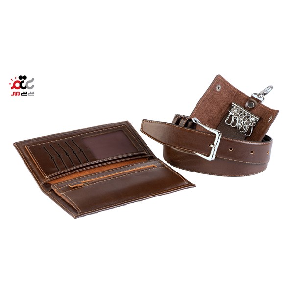 ست هدیه مردانه 3 تیکه چرمسال کد 03