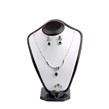 سرویس نقره سه تیکه زنانه مدل نگین سبز کد M105