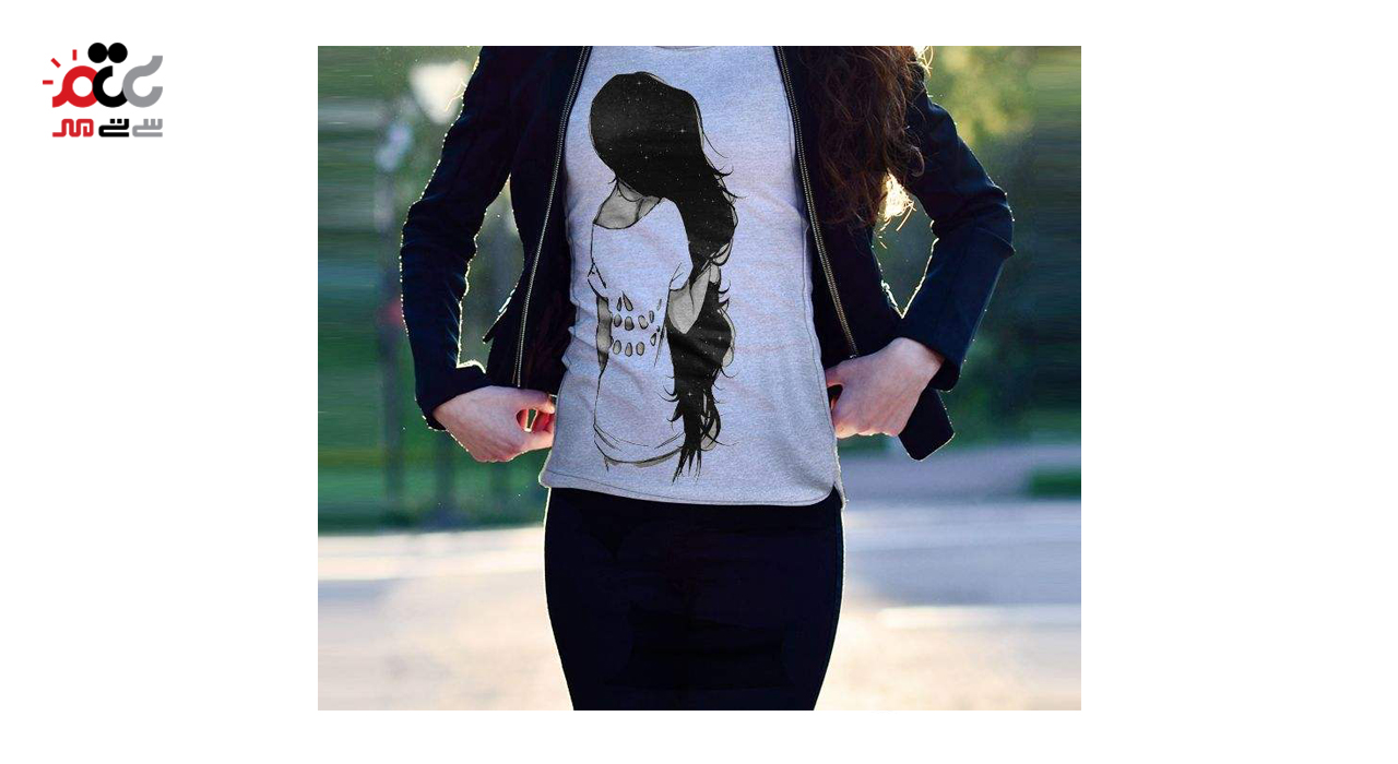 تیشرت زنانه طرح Black Hair Girl