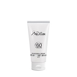 کرم ضد آفتاب بی رنگ آقایان مدیسان مدل SPF 60 مناسب انواع پوست حجم 50 میلی لیتری