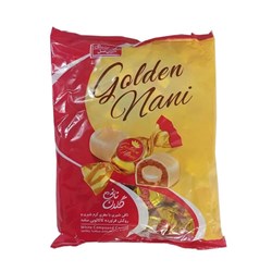 تافی کره ای شیری مغزدار فندقی گلدن نانی شیرین عسل 400 گرمی