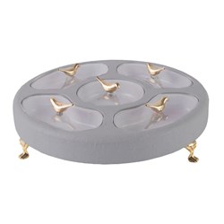 اردور خوری چوبی مدل 5 خانه طرح پرنده کد 1