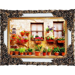 تابلو فرش چاپی طرح گلخانه کد 10182 سایز 100×70 سانتی متری