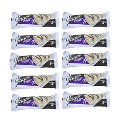 کیک لایه ای کرمدار با روکش شکلات سفید نظری 60 گرمی بسته 24 عددی