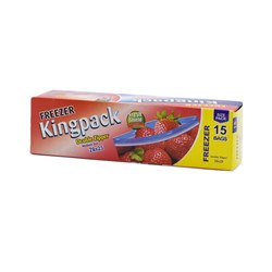 کیسه زیپ دار کینگ پک بسته 15 عددی ابعاد 25×20