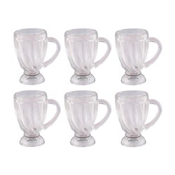 نیم لیوان دسته دار کاوه مدل سانتا کد 2134 بسته 6 عددی