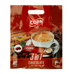 قهوه شکلاتی کوپا مدل 3in1 بسته 40 عددی
