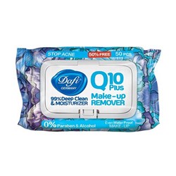 دستمال مرطوب پاک کننده آرایش Q10 گلدار دافی 50 برگ