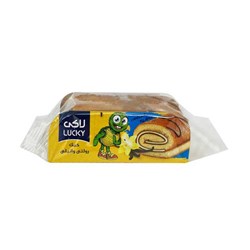 کیک اسفنجی رولی وانیلی لاکی 60 گرمی