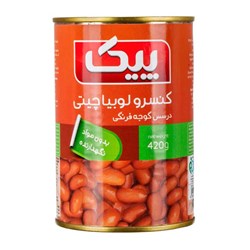 کنسرو لوبیا چیتی در سس گوجه فرنگی پیک 420 گرمی
