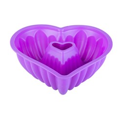 قالب ژله سیلیکونی مدل دودکش دار طرح قلب سایز بزرگ کد 4529