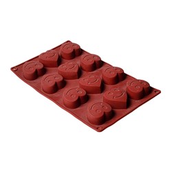 قالب کیک و ژله سیلیکونی مدل قلب 12 خانه کد 9097