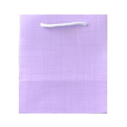ساک هدیه کرافت یاسی  سایز 13.5×15×10 سانتی متر 