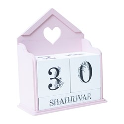 تقویم چوبی رومیزی مدل فانتزی