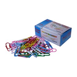 گیره کاغذ رنگی دی ال سایز 28 میلی متری بسته 100 عددی