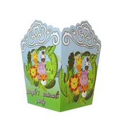 ظرف پاپ کورن مدل جنگل حیوانات بسته 10 عددی