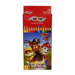 مداد رنگی جعبه ای MGM بسته 12 عددی