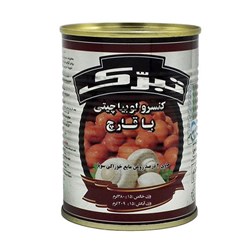 کنسرو لوبیا چیتی با قارچ تبرک 380 گرمی