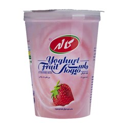 ماست میوه ای با طعم توت فرنگی کاله 125 گرمی