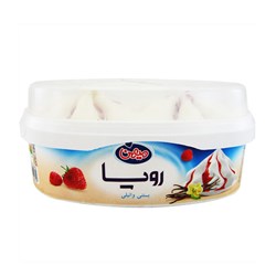 بستنی وانیلی با طعم توت فرنگی میهن مدل رویا 650 گرمی