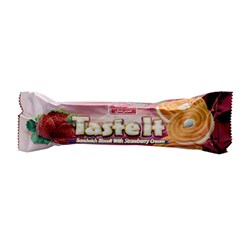 بیسکویت کرمدار توت فرنگی شیرین عسل سری تیست ایت 60 گرمی