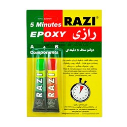 چسب دوقلو شفاف رازی 16 میلی لیتری