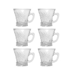 فنجان شیشه ای مدل تندیس بسته 6 عددی
