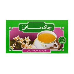 چای سبز کیسه ای با عطر و طعم یاس مانی 20 عددی