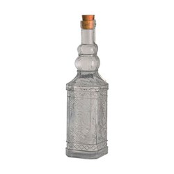 بطری شیشه ای لیمون مدل درب چوبی سایز 2