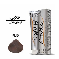 رنگ مو قهوه ای طلایی آنیکا شماره 4.5 حجم 100 میلی لیتری