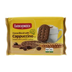 بیسکویت کاکائویی با طعم کاپوچینو فرخنده 320 گرمی