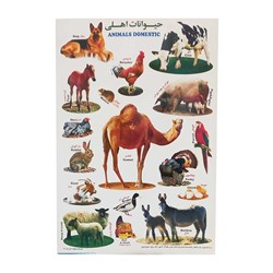 برچسب کودک آموزشی  مدل حیوانات اهلی سایز A4 کد 47