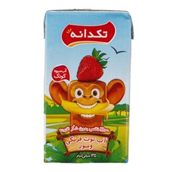 آب توت فرنگی و موز تکدانه 125 میلی لیتری