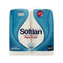 دستمال حوله ای سافتلن طرح قطره باران بسته 4 عددی