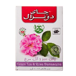 چای سبز و گل سرخ دوغزال 100 گرمی