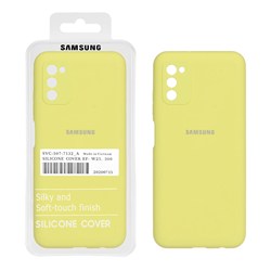 قاب سیلیکونی پاک کنی اورجینال درجه یک Samsung Galaxy A03s / A02s - زرد (پک دار)
